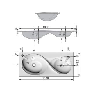 Раковина Velvex PULSUS rkPUL.140-81, белый